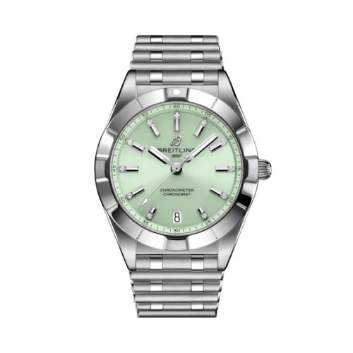 Breitling Chronomat 32 Stainless Steel Mint Green Rouleaux