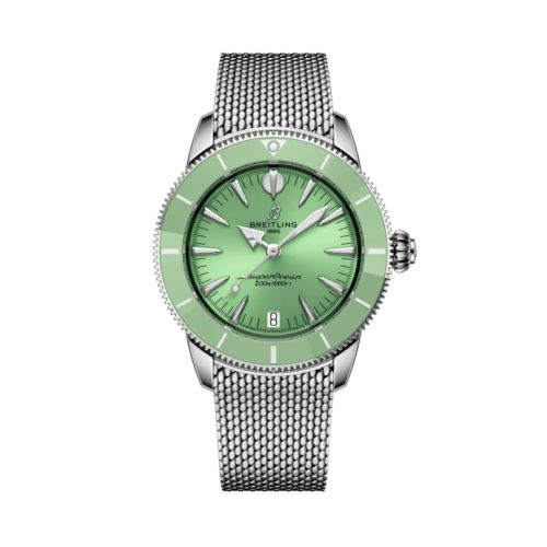 Breitling Superocean Heritage B31 Automatic 36 Stainless Steel Green Milanese