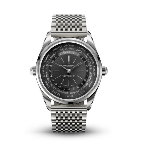 Carl F. Bucherer Heritage Worldtimer Stainless Steel Black Bracelet