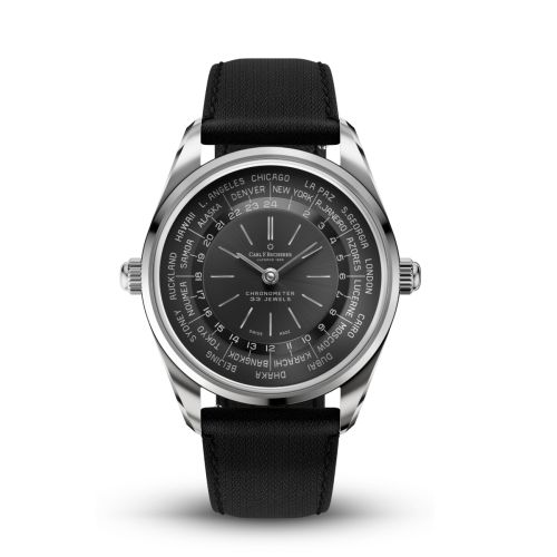 Carl F. Bucherer Heritage Worldtimer Stainless Steel Black