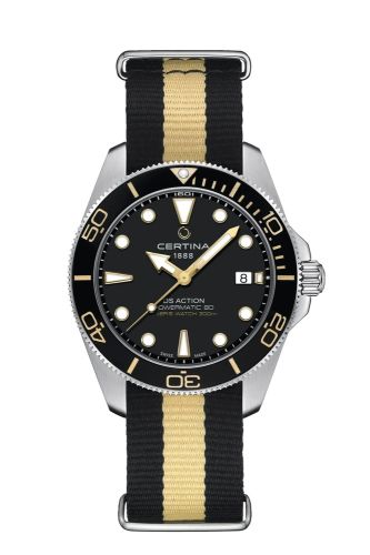 Certina DS Action Diver 40.5 Powermatic Stainless Steel Black NATO