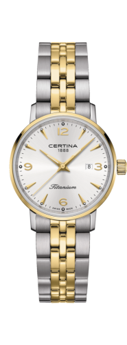 Certina Ds Caimano Lady Titanium - Yellow Gold Silver Bracelet