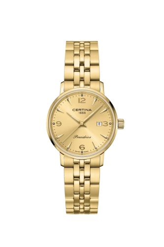 Certina DS Caimano Yellow Gold Champagne Bracelet