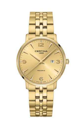 Certina DS Caimano 39 Yellow Gold Champagne Bracelet