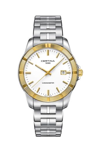 Certina DS Jubile Quartz Stainless Steel - Yellow Gold White Bracelet