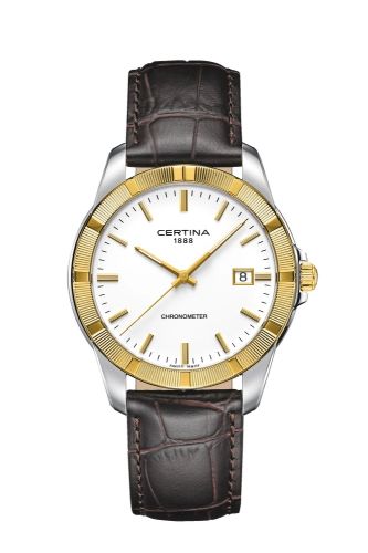 Certina DS Jubile Quartz Stainless Steel - Yellow Gold White