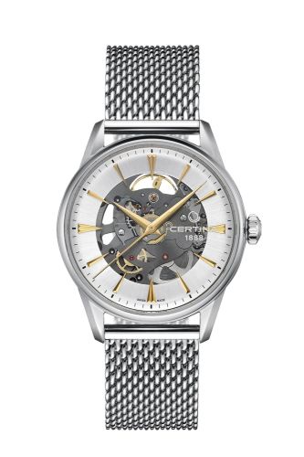 Certina DS-1 Skeleton Stainless Steel Silver Mesh