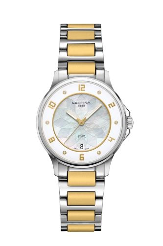 Certina DS-6 Lady Stainless Steel - Yellow Gold MOP Bracelet