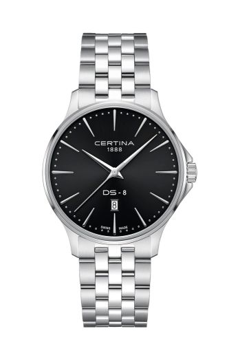Certina DS-8 Gent Quartz Stainless Steel Black Bracelet