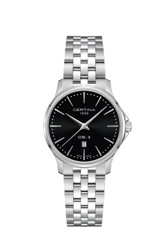 Certina DS-8 Lady Quartz Stainless Steel Black Bracelet