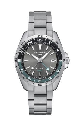 Certina DS-X GMT Stainless Steel Grey Bracelet