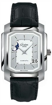 Glashütte Original Karree Automatic Panorama Date Moon Phase Stainless Steel Silver