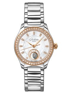 Glashütte Original Lady Serenade Luna Stainless Steel - Red Gold - Diamond MOP Bracelet