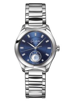 Glashütte Original Lady Serenade Luna Stainless Steel Blue Bracelet