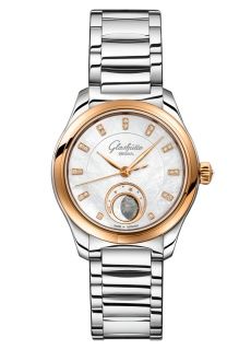 Glashütte Original Lady Serenade Luna Stainless Steel - Red Gold MOP Bracelet