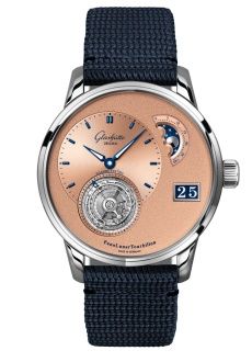 Glashütte Original PanoLunar Tourbillon Platinum Salmon Synthetic