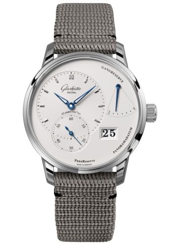 Glashütte Original PanoReserve Stainless Steel Silver Synthetic
