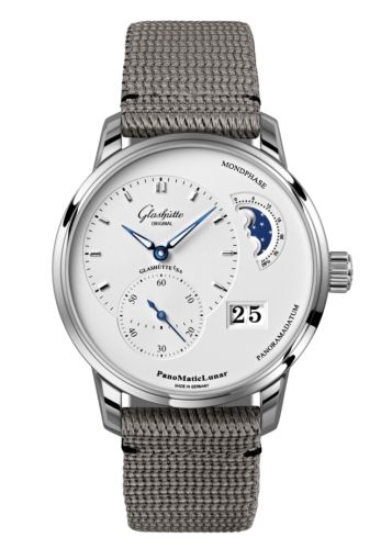 Glashütte Original PanoMatic Lunar Stainless Steel Silver Synthetic