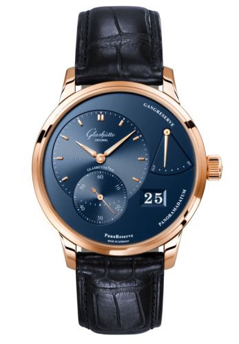 Glashütte Original PanoReserve Red Gold Blue Alligator - Folding