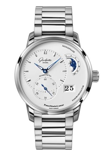 Glashütte Original PanoMatic Lunar Stainless Steel Silver Bracelet