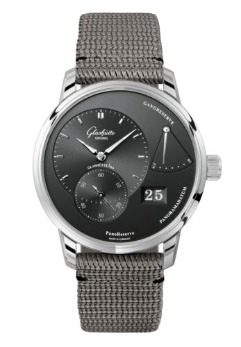 Glashütte Original PanoReserve Stainless Steel Grey Synthetic