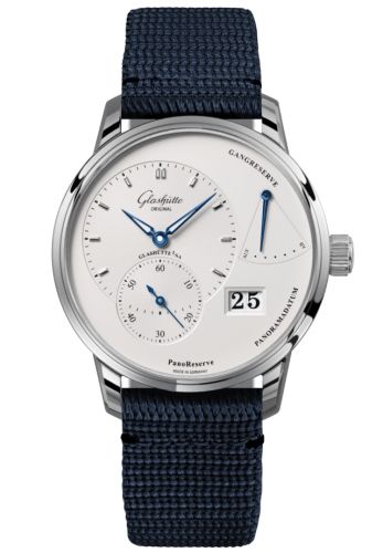 Glashütte Original PanoReserve Stainless Steel Silver Synthetic