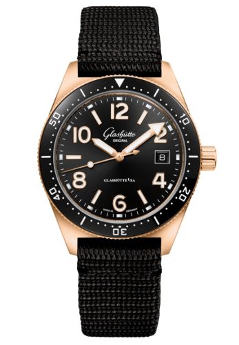 Glashütte Original SeaQ Date Red Gold Black Synthetic