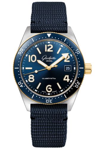 Glashütte Original SeaQ Date Stainless Steel Blue Synthetic - Pin