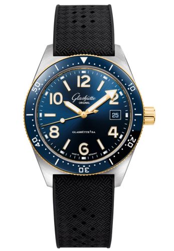 Glashütte Original SeaQ Date Stainless Steel Blue Rubber - Pin