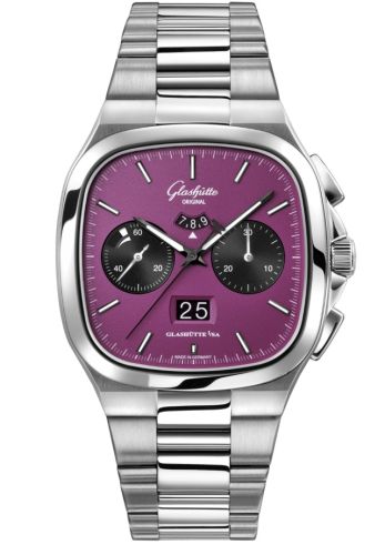 Glashütte Original Seventies Chronograph Panorama Date Stainless Steel Plasma Bracelet