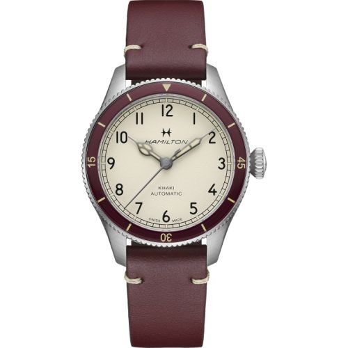 Hamilton Khaki Pilot Pioneer 38 Stainless Steel White