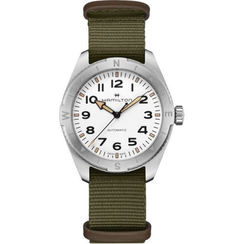 Hamilton Khaki Field Expedition 41 Stainless Steel White NATO