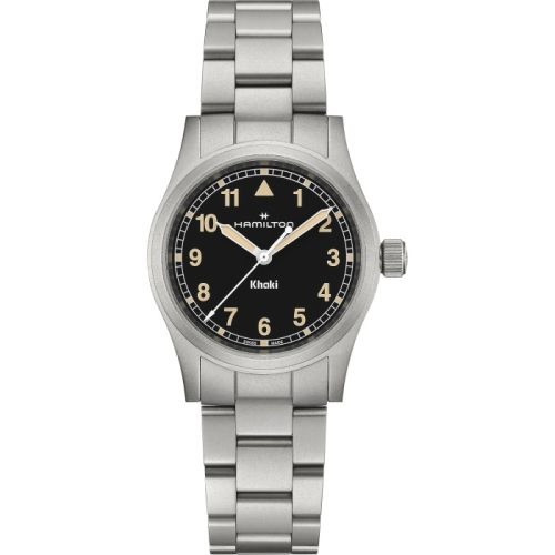 Hamilton Khaki Field Quartz 33 Stainless Steel Black Bracelet