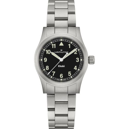 Hamilton Khaki Field Quartz 33 Stainless Steel Black Bracelet