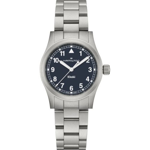 Hamilton Khaki Field Quartz 33 Stainless Steel Blue Bracelet