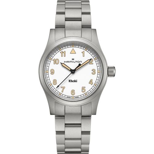 Hamilton Khaki Field Quartz 38 Stainless Steel White Bracelet