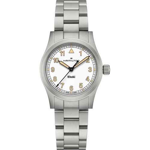 Hamilton Khaki Field Quartz 33 Stainless Steel White Bracelet