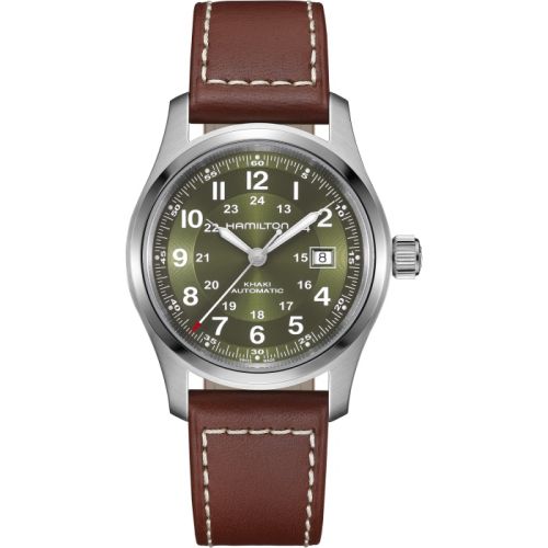 Hamilton Khaki Field Auto 42 Stainless Steel Green