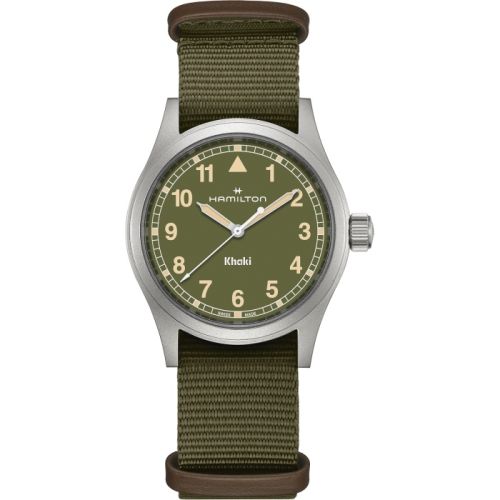 Hamilton Khaki Field Quartz 38 Stainless Steel Green