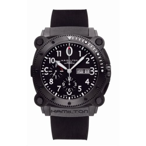 Hamilton Khaki Navy BeLOWZERO Auto Chrono PVD Black Rubber