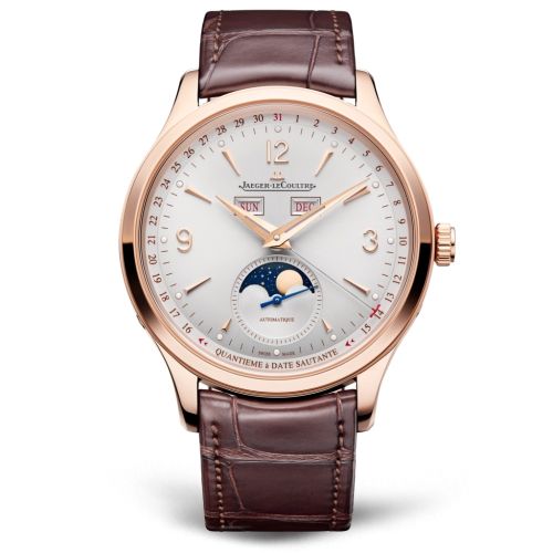 Jaeger-LeCoultre Master Control Calendar Pink Gold Silver Alligator