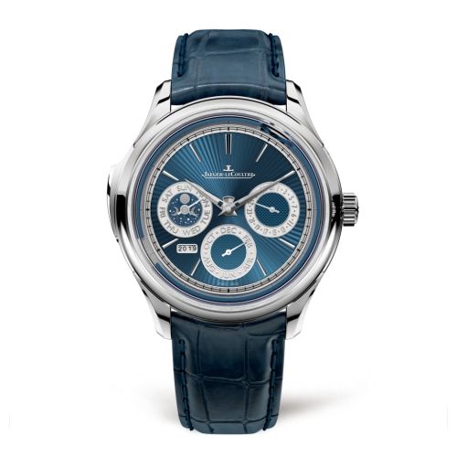 Jaeger-LeCoultre Master Grande Tradition Minute Repeater Perpetual Calendar White Gold Blue Enamel Alligator