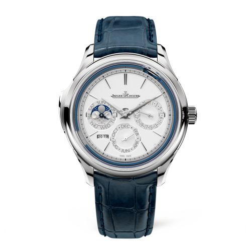 Jaeger-LeCoultre Master Grande Tradition Minute Repeater Perpetual Calendar White Gold Silver Alligator