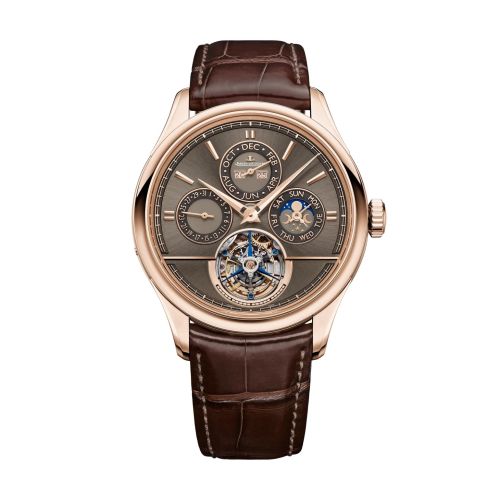 Jaeger-LeCoultre Master Grande Tradition Tourbillon Cylindrique Quantième Perpétuel Pink Gold Brown