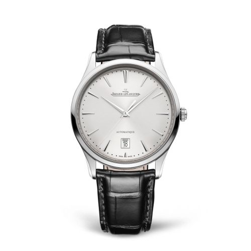 Jaeger-LeCoultre Master Ultra Thin Date Stainless Steel Silver Alligator