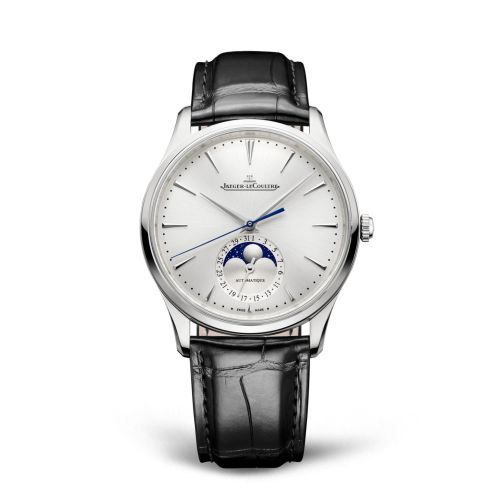 Jaeger-LeCoultre Master Ultra Thin Moon Stainless Steel Silver Alligator