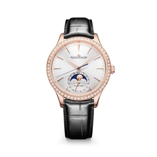 Jaeger-LeCoultre Master Ultra Thin Moon 36 Pink Gold - Diamond Silver Alligator
