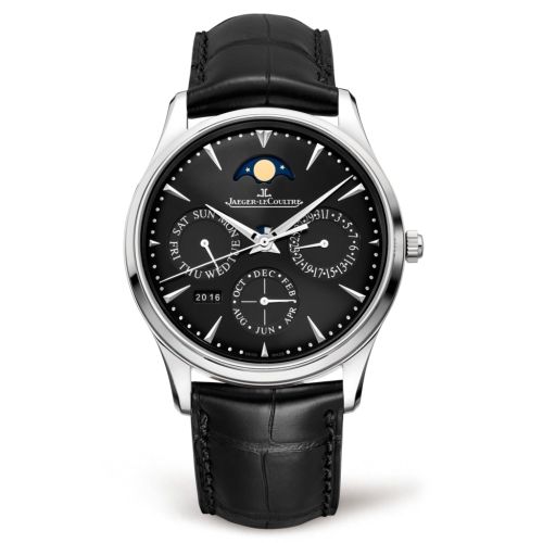 Jaeger-LeCoultre Master Ultra Thin Perpetual Stainless Steel Black Alligator