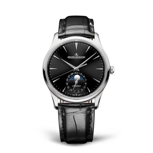 Jaeger-LeCoultre Master Ultra Thin Moon Stainless Steel Black Alligator