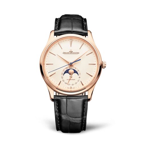 Jaeger-LeCoultre Master Ultra Thin Moon Pink Gold Eggshell Alligator